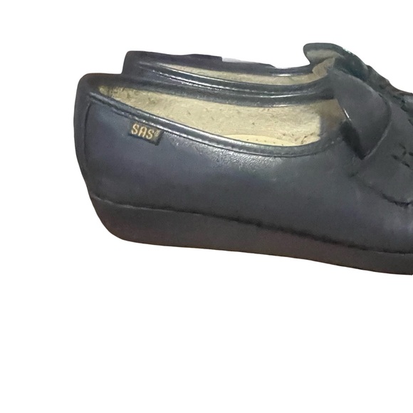SAS Classic Soft Step Handsewn Navy Blue Penny Loafers Slip On Womens 8 - Picture 5 of 7